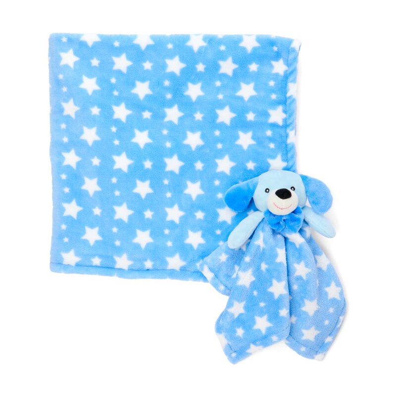 blue dog lovey blanket